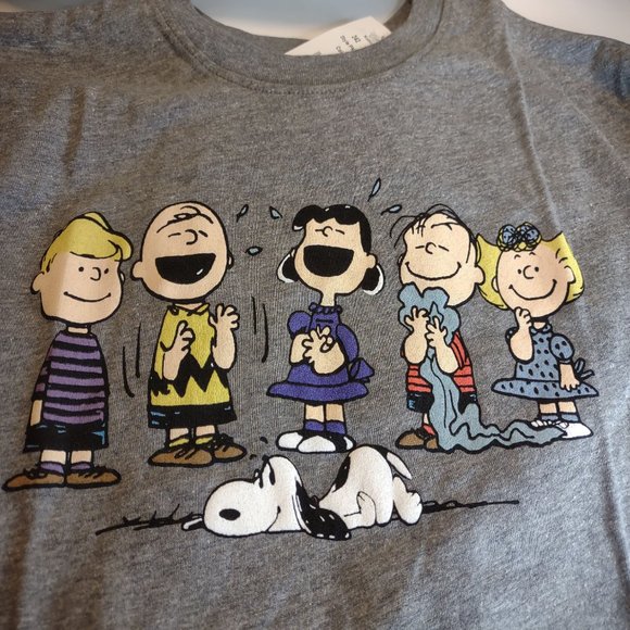 Juniors' Peanuts Gang Boyfriend Tee NWT XS NEW - Picture 2 of 5